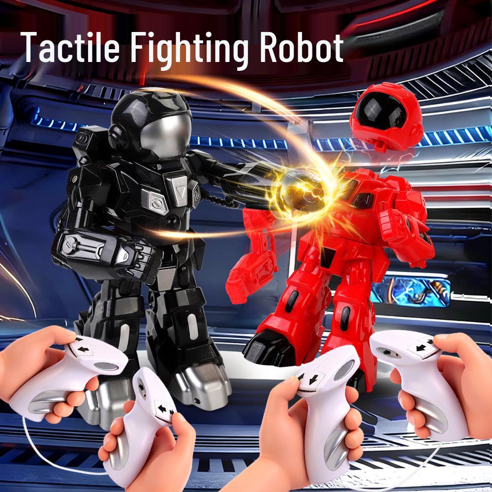 Cross-Border 2.4G Large Boxing Battle Remote Control Robot - Dual Player Kids' Fighting Toy for Parent-Child Interaction