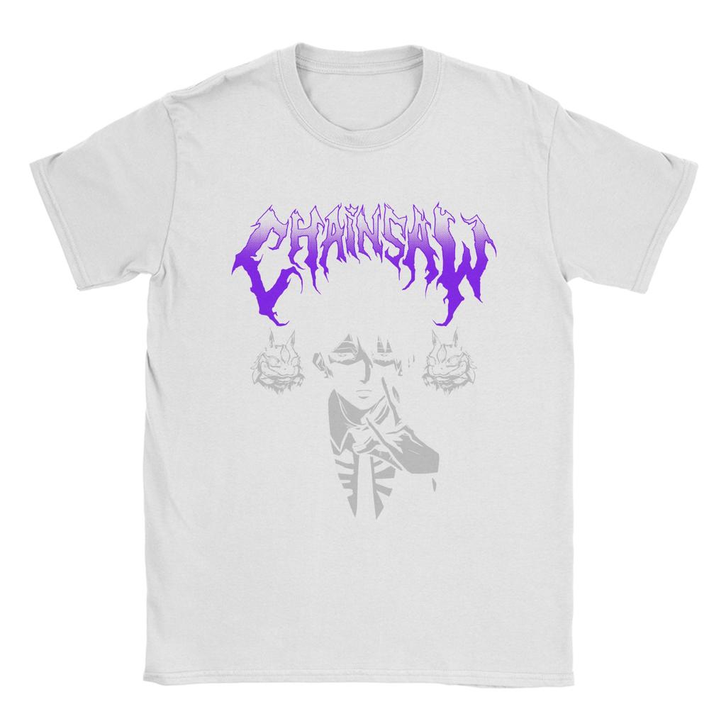 Pánské tričko Aki Metal Chainsaw Man Denji Makima Aki Kobeni Bavlnové oblečení Novinka Krátký rukáv O-neck Tričko Klasické tričko