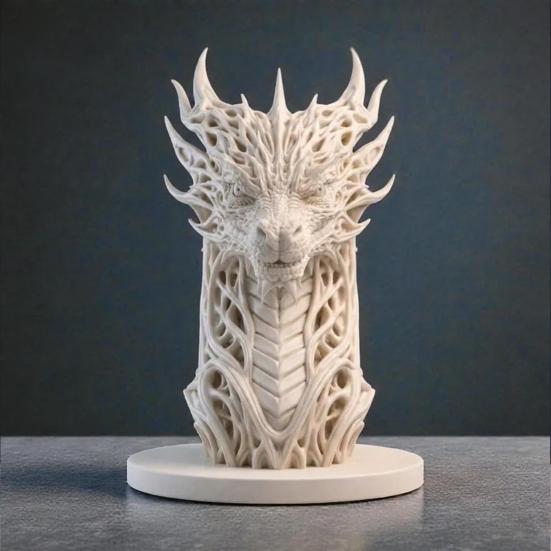 3D-gedruckte Fantasy-Drachenfigur Geschnitzte Drachenstatue Skulptur Heim Wohnzimmer Schlafzimmer Büro Dekoration Ornament