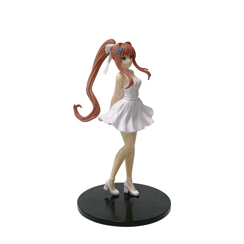 Anime Figure Monika Doki Doki Literature Club Ball Gown Dress Cute Girl Statue Desktop Decoration Collectible For Anime Fans