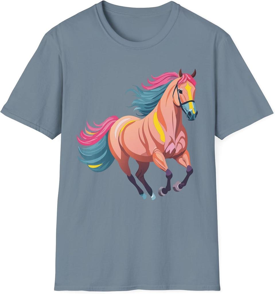 Horse Graphic Design Tee, Horse Shirt, Vintage Tees, Retro Tees, Art Design T-Shirt, Animal Graphic Tee, Animal Shirts 1