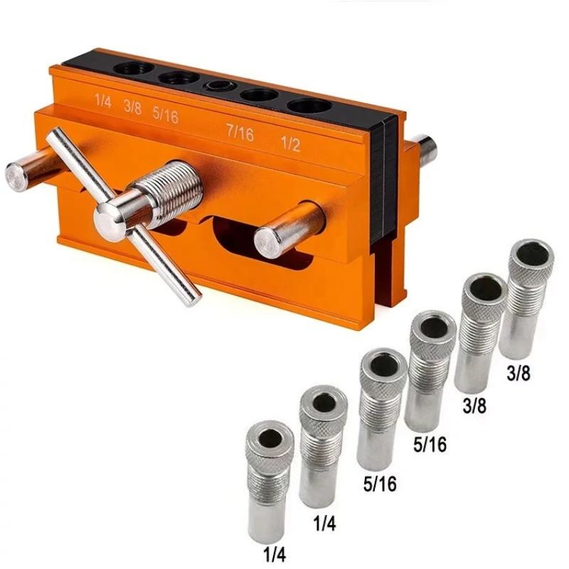 Guide Woodworking Tools Central Positioning Automation Doweling Hole Jig Vertical Center Puncher Pocket Hole Jig Drill