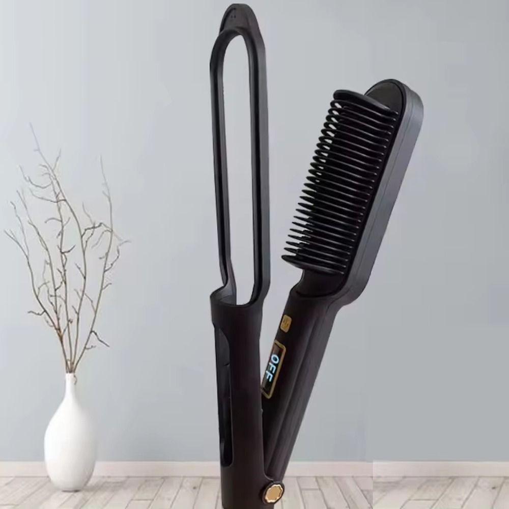 LED Digital Display Electric Hair Straightening Comb Anti Scald Portable Hair Straightener  Home