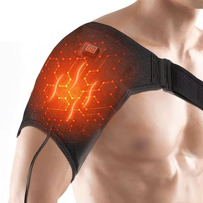Soporte Rotador de Hombro Eléctrico Unisex 3 Ajustes de Calor Correa de Hombro Eléctrica de Neopreno Cálida con Bolsa de Cuerdas para Hombro Congelado