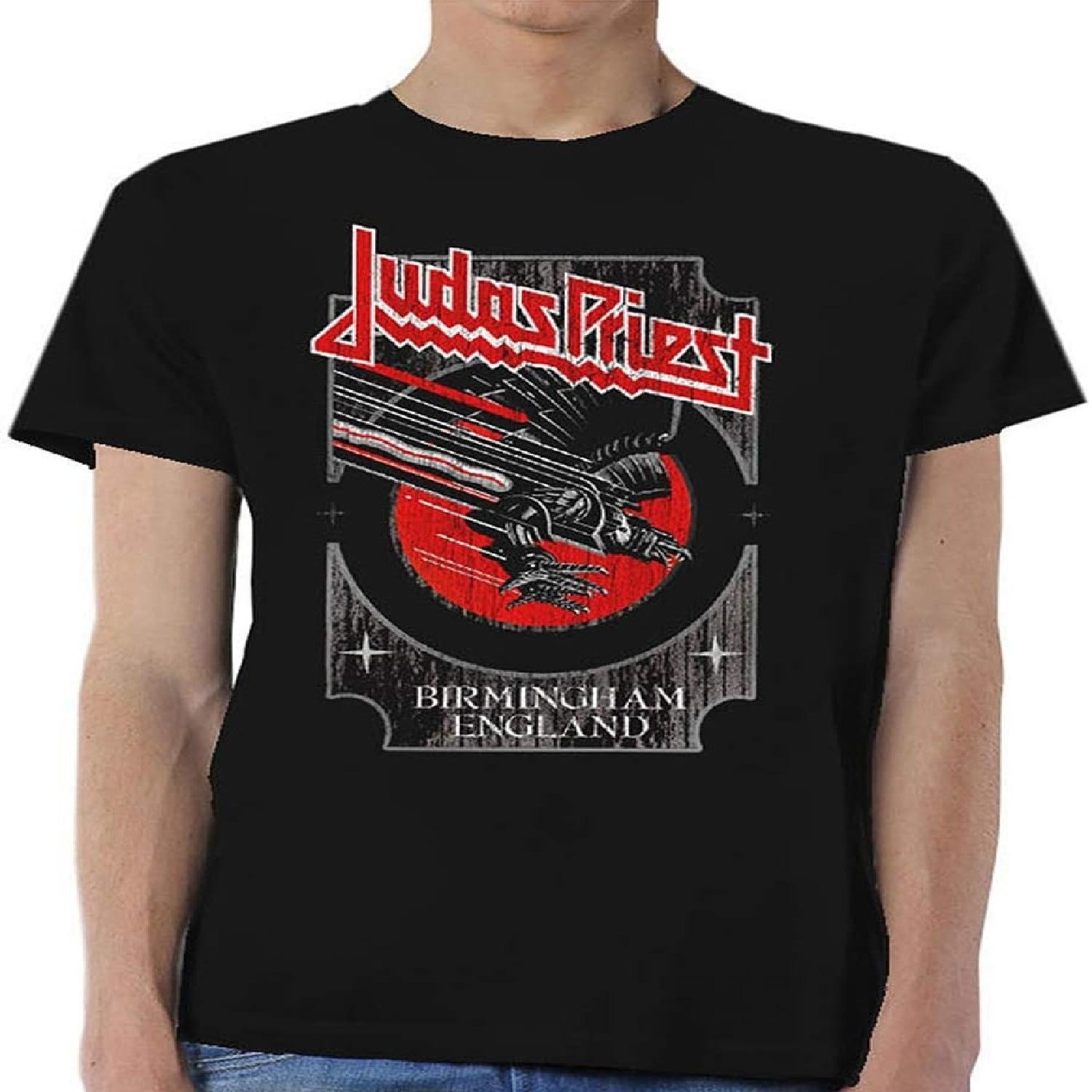 Judas Priest Silver and Red Vengeance Official Tee T-Shirt Mens Unisex S