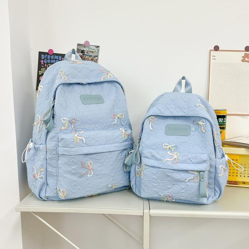 Women's Large Capacity Backpack Bow Commuter Student Schoolbag