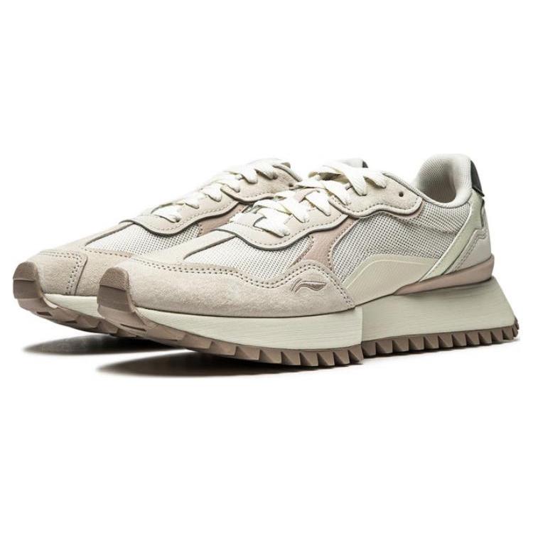Li Ning Cushioning, Wear Resistant Low top Casual Shoes Women's White Brown AGCU114-1