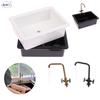 Dollhouse Miniature Kitchen Sink Lavatory Wash Basin Faucet For Doll House DIY Furniture Toys Decor Accessories