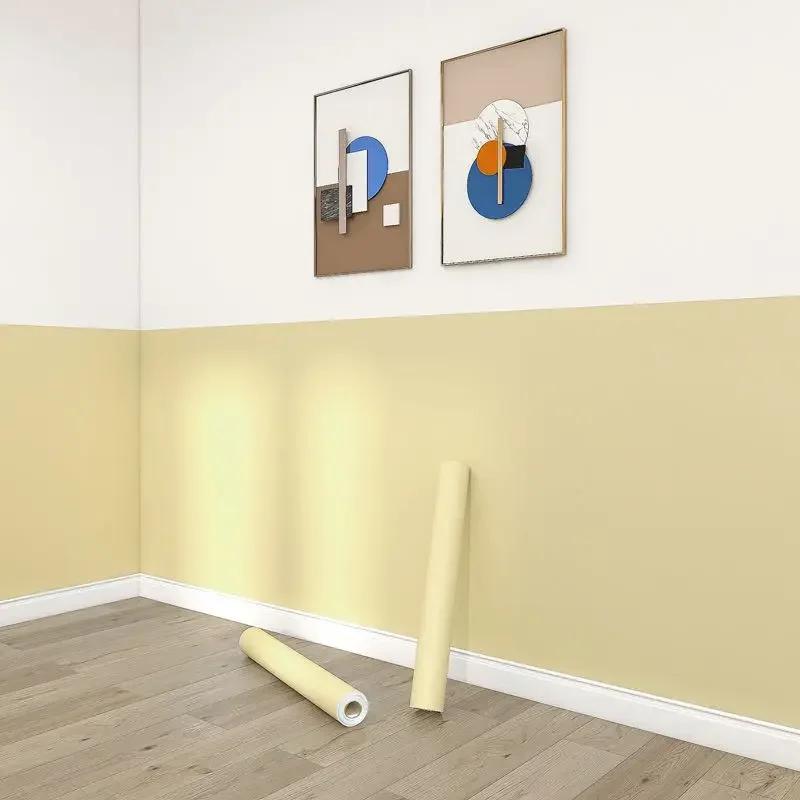 Korea Pink Waterproof Wallpaper Self-adhesive Home Bedroom Dormitory Room Wall Stickers Thickened Paste Table Cabinet Renovation