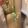 12/25/30Pcs Charm Bag Accessories Color-changing Grape Keychain DIY Hand Woven Material Package Beads Grape DIY Craft Kit