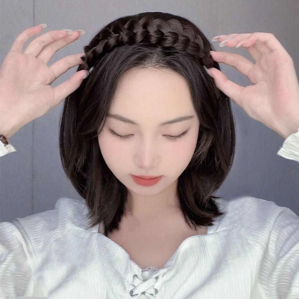 Natural Wig Hairband 3D Hairpieces Fashion Synthetic Headband  for Women
