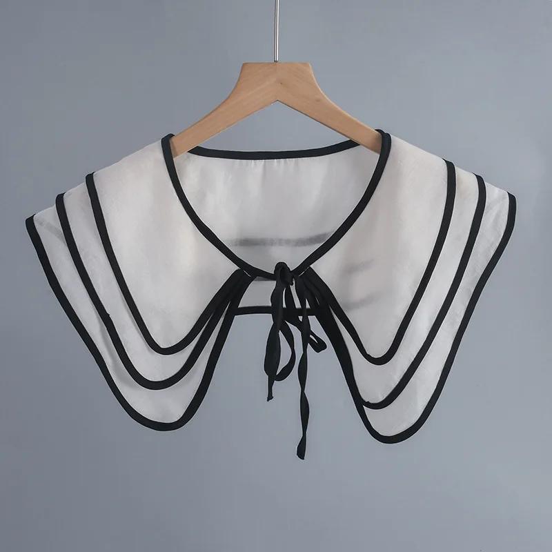Female Shirt Blouse Fake Collar for Women Small Scarf Casual False Collar Female Shirt Detachable Collar Shoulder Shawl Cape