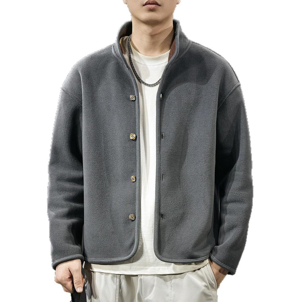 2025 Winter Men's American-Style Heavyweight Fleece Warm Jacket - Trendy, Loose, Plus Size Outerwear for Autumn/Winter.