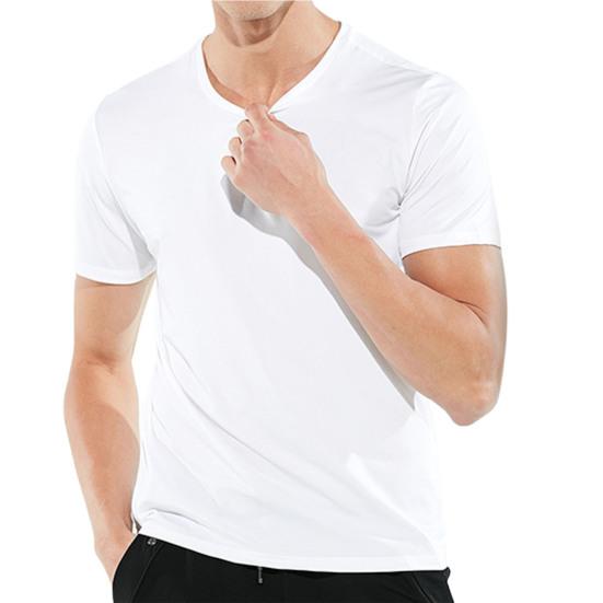 Мужская рубашка чистого цвета водонепроницаемый быстросохнущий повседневный летний топ для занятий спортом M