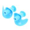 Silicone Waterproof DustProof Spiral Earplug for Children and Adults Swimming Accessory(Blue )