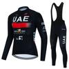 Mens Long Sleeve Cycling Jersey Bib Shorts Set Mountain Bike Riding
