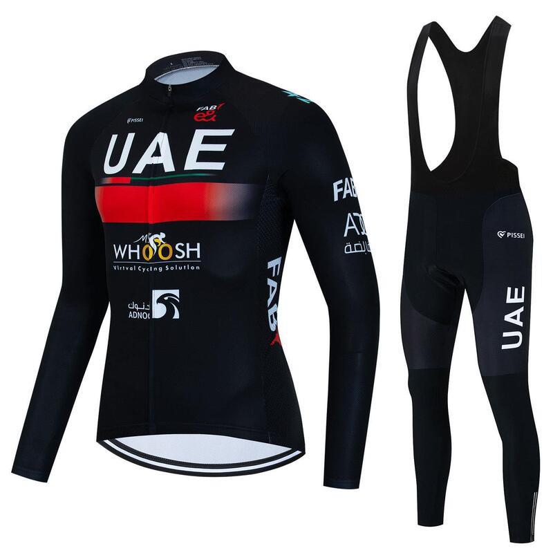 Mens Long Sleeve Cycling Jersey Bib Shorts Set Mountain Bike Riding