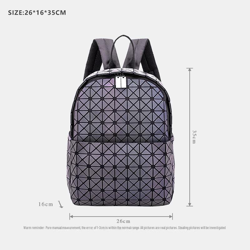 

Женский модный рюкзак Geometry Luminous Backpack 2023 года — складная сумка в японском стиле с ромбами