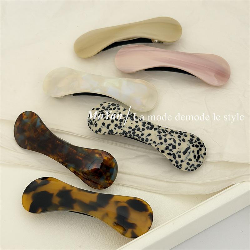 Korean Acetic Acid Hairpin Barrettes Advanced Sense Disc Hair Spring Clip for Women