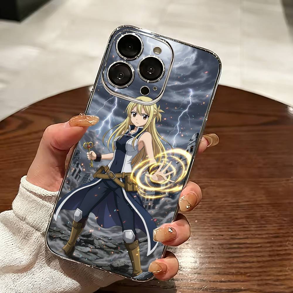Anime Fairy Tail L-Lucy Phone Case Transparent Silicone Soft For iPhone 17 16 15 14 13 12 11 Mini Pro Max Plus