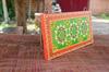 Indian Folk Art Mirror Work Wood Wall Panel