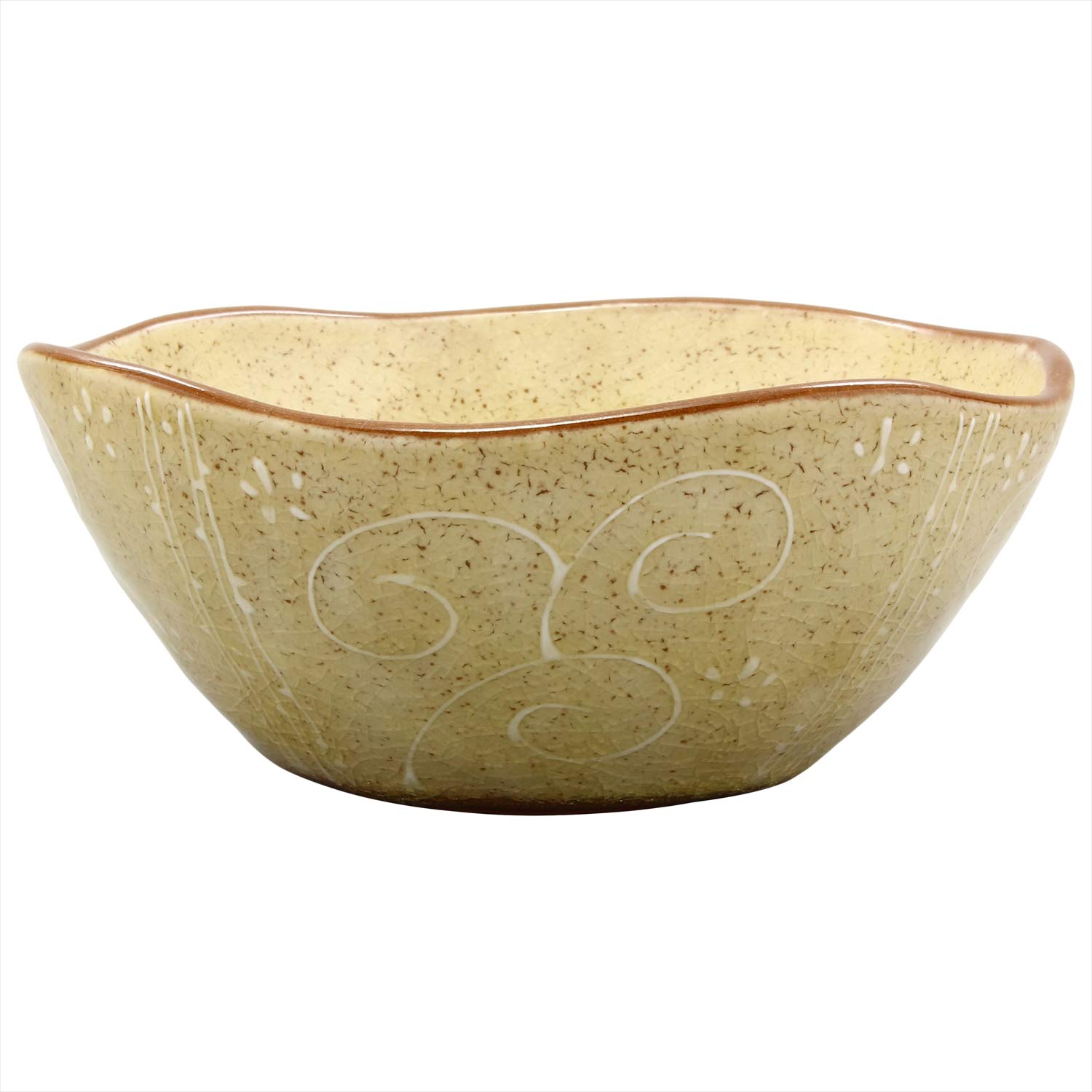

Ichikyu Mino Ware Bowl Ichikyu Arabesque Yellow 581-19