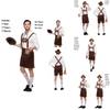 Stylowy Męski Strój Oktoberfestowy Cosplay z Jednolitą Koszulą i Szelkami