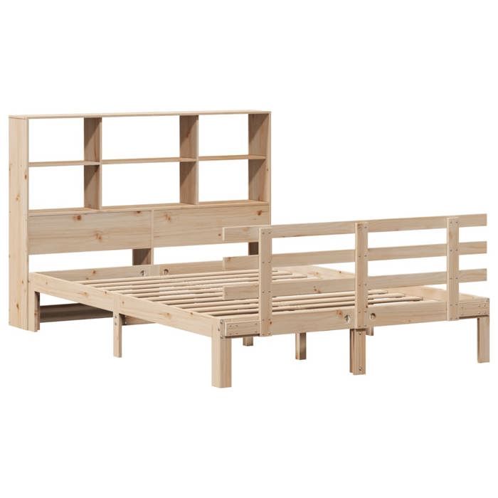 VidaXL Lit bibliothèque sans matelas 120x200 cm bois de pin massif 3322755
