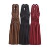 2024 Winter Women's European & American Style Halter Neck Waist-Hugging Dress
