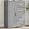 Vidaxl Chest of Drawers, Sonoma Oak Grey, 60X31X84 Cm, Wood-Based Material