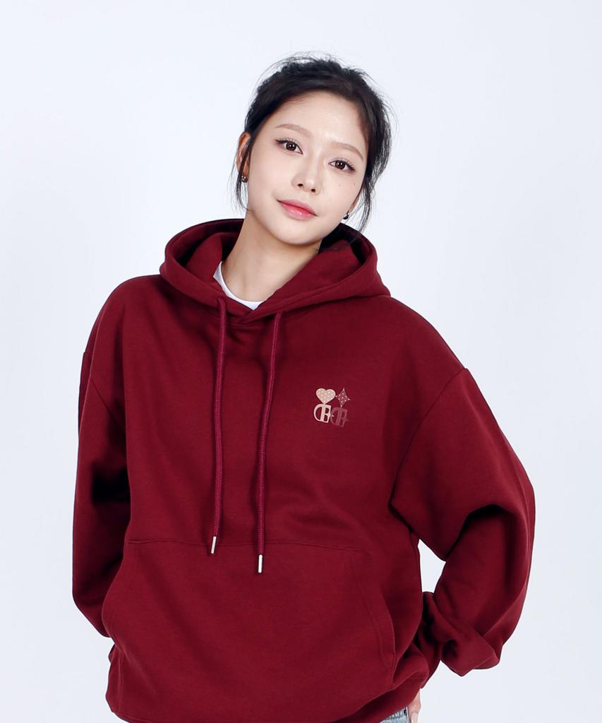 Heart & Star Oversized Fleece-Lined Hoodie Couple Look (6 Colors)