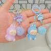 Grain Mini Cn49 Cute Cute Sitting Flocking Bag Couple Car Keychain Decorative Pendant Mobile Phone Chain