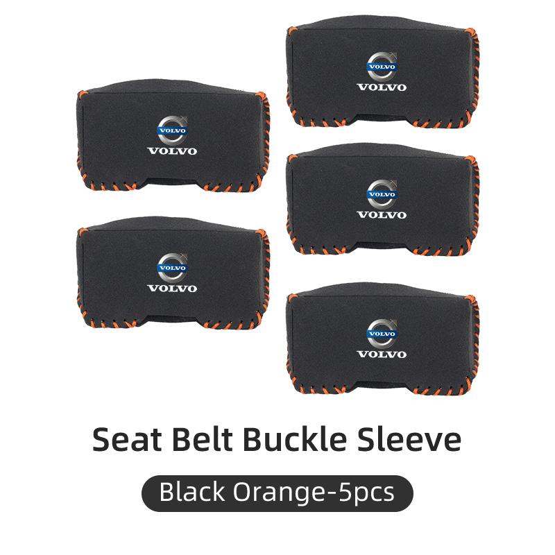 Car Suede Safety Belt Buckle Protector Cover Interior Accessories For Volvo AWD C30 C70 S60 S80 T6 V40 V50 V60 V70 V90 XC60 XC90
