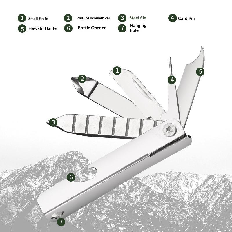 1Pcs 13-In-1 Portable Folding Tools Multi-Functional Stainless Steel Pocket Tool For Outdoor Emergency Repairs