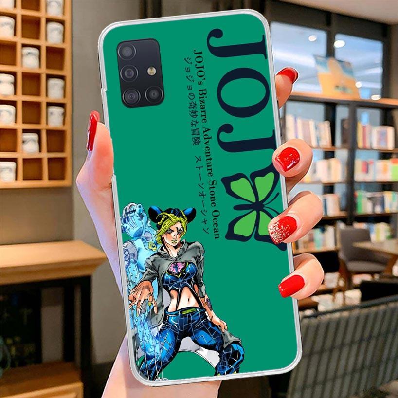 JoJo Bizarre Adventure Jolyne Cujoh Cover Phone Case For Samsung Galaxy A12 A22 A32 A52 A72 A02S Phone Case Note 20 Ultra 10 S10