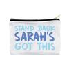 Personalised Stand Back Makeup Bag Travel Cosmetic Bag Birthday Bride To Be Wives Girlfriends Motivational Gift Back To School