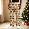 Men's Streetwear Casual Loose Fit Comfortable Athletic Pants with Christmas Print for Holiday Lounging