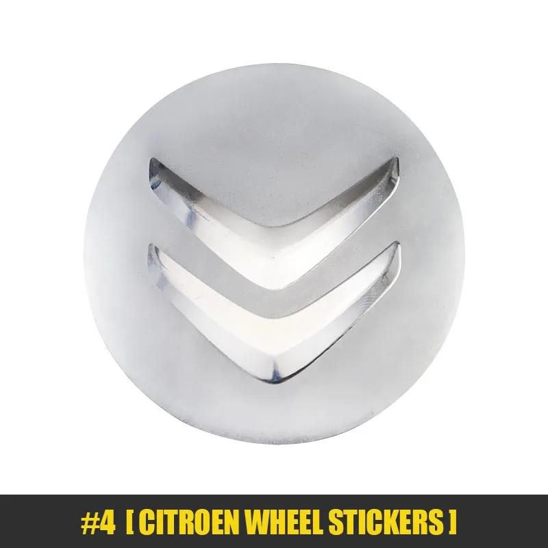 4Pcs 56mm Car Wheel Stickers Center Hub Cap Car Emblem Badge Decal For Citroen C1 C2 C3 Vts C4 Saxo C4L C5 C6 C8 Xsara Picasso