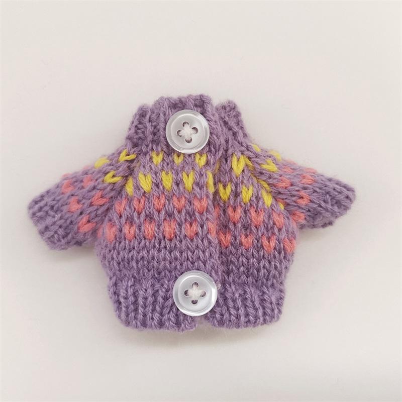 1PC Outfit Accessories For Labubu Idol Dolls Sweater Closure Pants Clothing DIY Kid Gift 15cm Cute Mini Plush Doll's Clothes