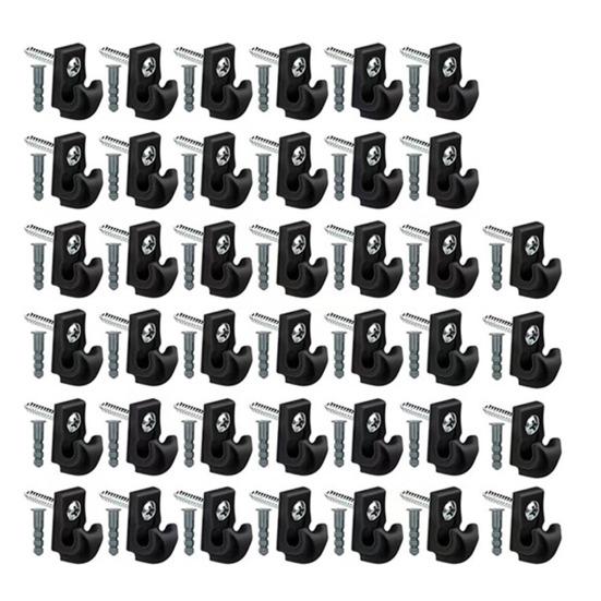Plastic String Light Hook Easy Install Christmas Lights Hanger Hooks Weatherproof Rust-Proof Wall Mount Hook for Outdoor Indoor Use