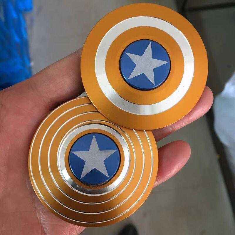 Captain Spinner American Fingertip Gyro Shield Alloy Toys Decompression