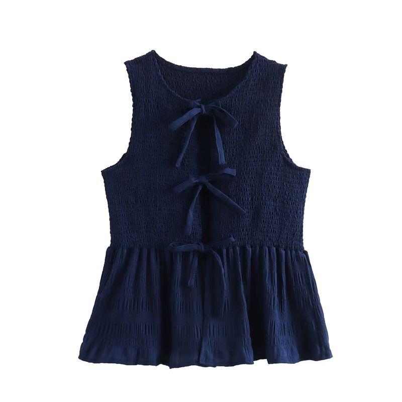 Kaslead New Arrival Women's Clothing Fashion Style Fashion Simple Lace Vest Casual Flared Pants Two-piece Set