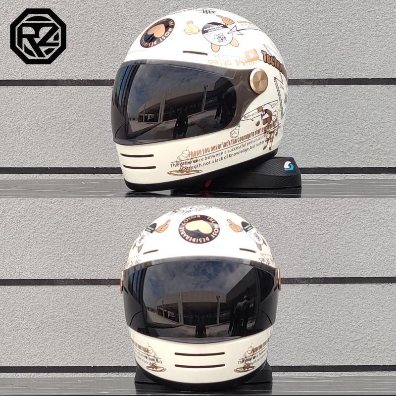 ORZ motorcycle helmet retro cruise full helmet personalized ghost knight helmet ABS material