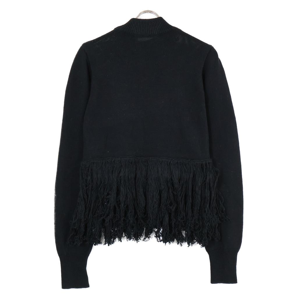 CINOH [Good Condition] 23WKN505 Cotton Fringe Knit Sweater/ tops F blackUsed