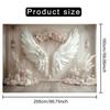 1 White Angel Wing Background Banner, Polyester Photography Wall Decoration, Suitable for Weddings, Birthdays, Anniversaries