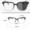 Smart Pochromic Glasses Men Women Anti-blue Light Short Sight Eyewear Suqare Frame Outdoor Color Changing Myopia Sunglasses