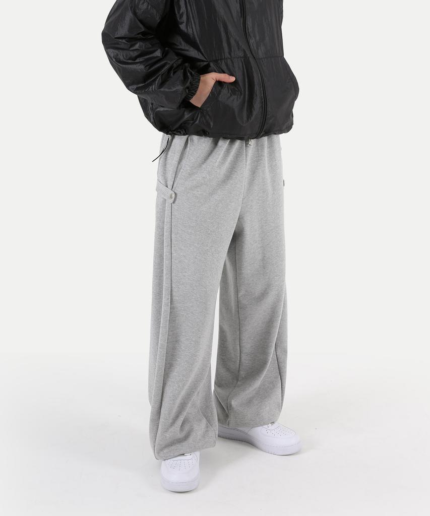 UMM Side Button Snap Balloon Wide Sweatpants 3 Colors