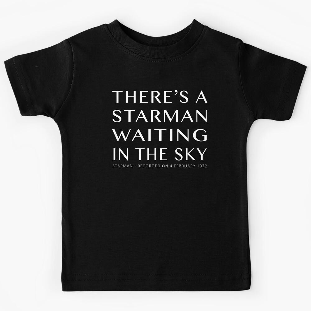80s music lyrics art / starman / white Kids T-Shirt 150