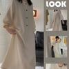 French High-End Cotton Long Sleeve Pajamas Women's Spring Autumn Plus Size Nightgown Loungewear Dress