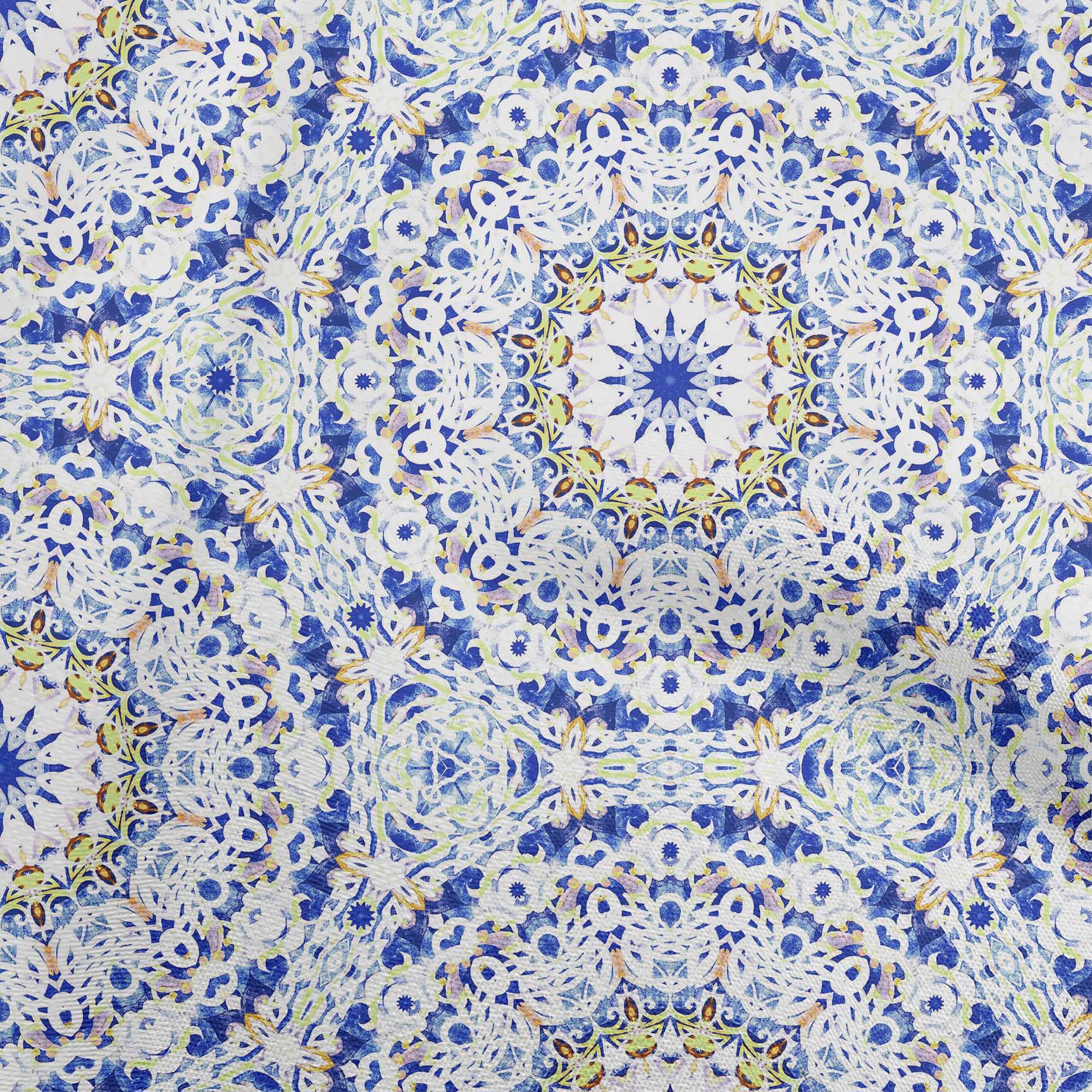 

OneOone Cotton Flex Fuschia Pink Fabric Мандала Одяг своїми руками Тканина для стьобання Тканина з принтом 40 дюймів 42 Inch Wide - Viscose Chiffon королівський синій колір